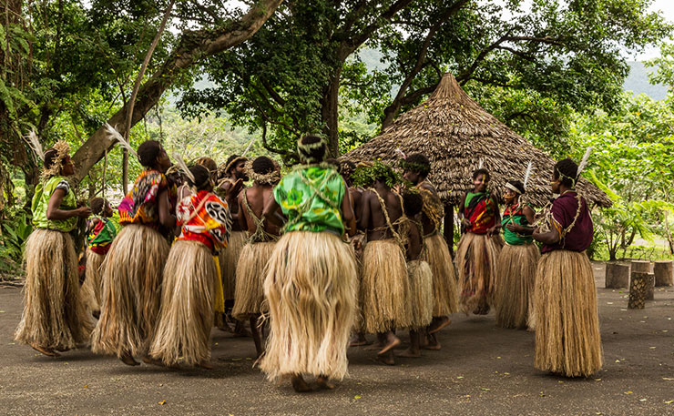 Ni-Vanuatu women, preparing to perform. (IMAGE: Michael Schilling, Flickr)