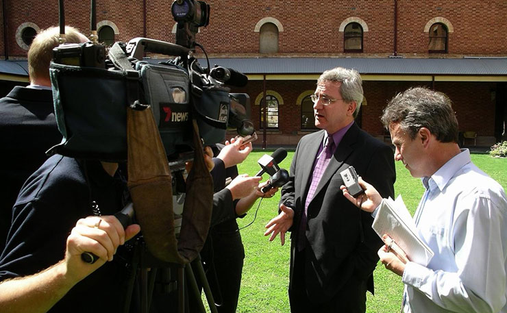 Former Democrats Senator Andrew Bartlett, pictured during the Democrats disastrous 2004 election campaign. (IMAGE: (IMAGE: Jenny Scott, Flickr).