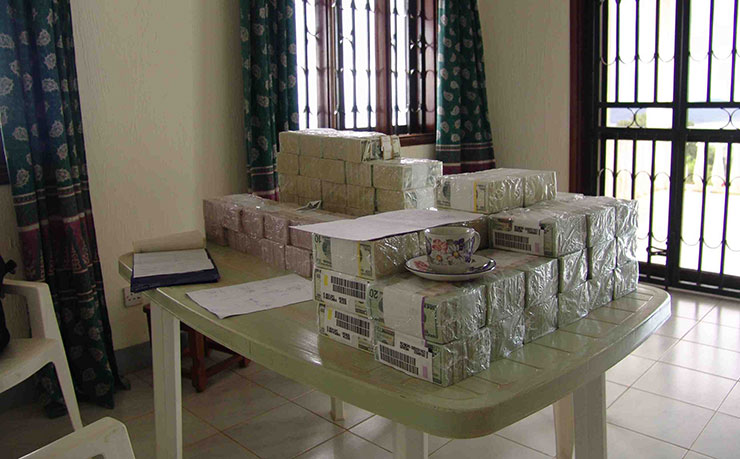A photograph of some of the millions in cash delivered around the Democractic Republic Of Congo by former British American Tobacco contractor, Paul Hopkins. (IMAGE: Supplied) 