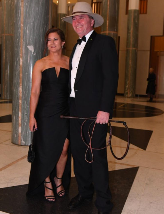 Barnaby Joyce and wife Natalie at the 2017 Mid-Winter Ball.