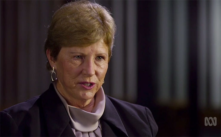 Former Tasmanian and Australian Greens leader, Christine Milne. (IMAGE: Screencap, 4 Corners)