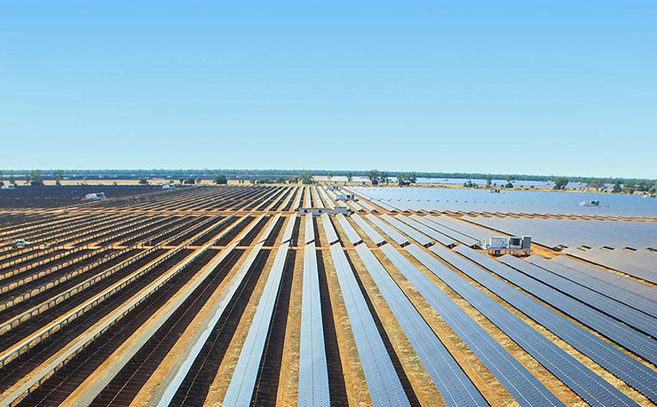 AGL's solar farm, at Nyngan in western NSW. (IMAGE: AGL)