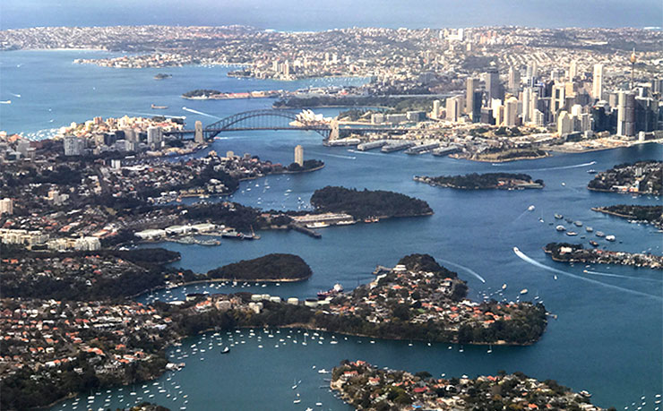 Sydney from the air. (IMAGE: Chris Graham, New Matilda)