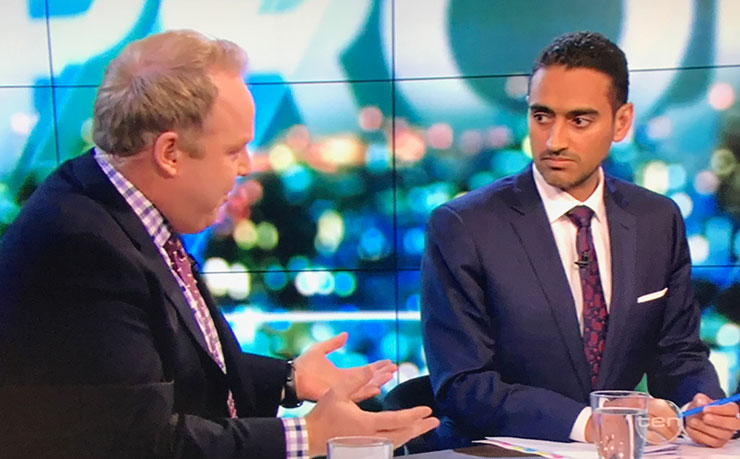 Peter Helliar and Waleed Aly, on Tuesday night's The Project discuss the racism scandal engulfing the AFL.