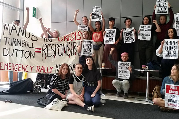 Students have led simultaneous occupations of the Canberra and Sydney offices of the Department of Immigration and Border Protection this morning, over the unfolding crisis on Manus Island.