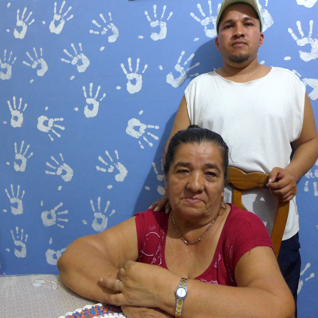 Edita Arregui and her son Vladimir, who saw two assassins kill his father killed in 1995.