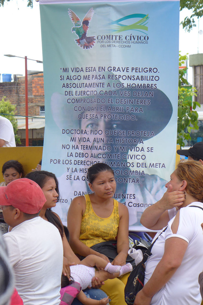 The first anniversary of the killing of Daniel Abril Fuentes in Trinidad, Casanare.