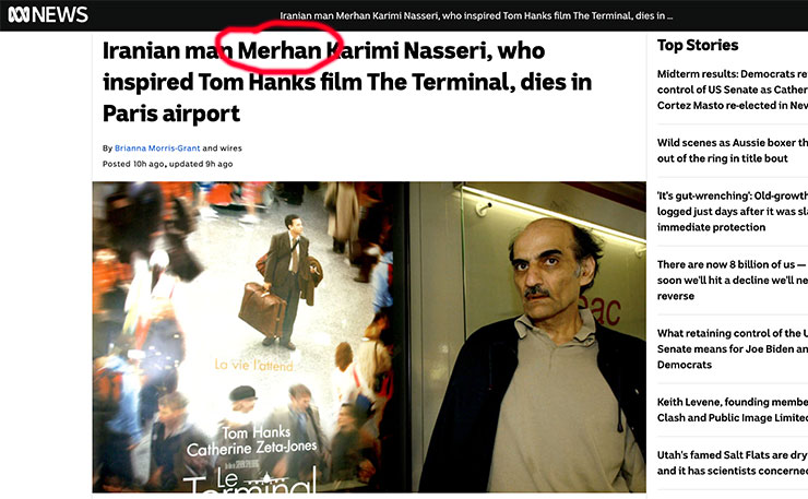Merhan Karimi Nasseri Who Inspired 'The Terminal' With Tom Hanks