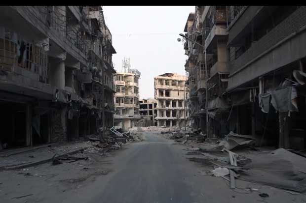 A screen cap from the Vice News documentary, Ghosts of Aleppo.