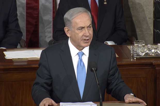 Israeli Prime Minister Benjamin Netanyahu, during his recent address to the US Congress.