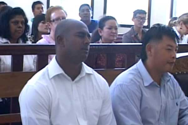 Andrew Chan and Myuran Sukumaran pictured at their sentencing in Indonesia.