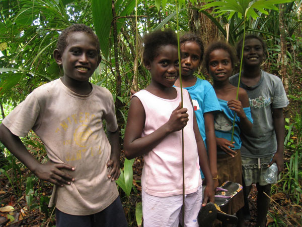 One of the benefits of KIBCA’s work has been in helping local children visit ancient cultural sites deep in the Kolombangara Island crater and to share traditional stories. Image by Andrew Cox.