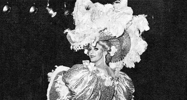 David (Beatrice) Williams, pictured in 1977 from the Mitchell/Penfold production of Cinderella which featured Williams along with Carlotta, Corinne, Ronne Arnold, Maggie Kirkpatrick and Lynne Lovett.David took the revue format and created a comic storyline and character roles.  