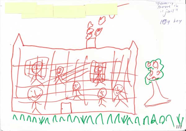 The Human Rights Commission Inquiry into Children in Immigration Detention was presented more than a dozen drawings completed by children in detention.