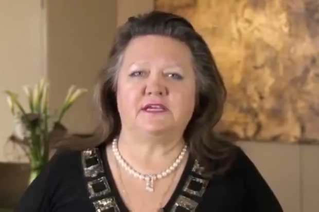 Mining magnate and Australia's richest person, Gina Rinehart.