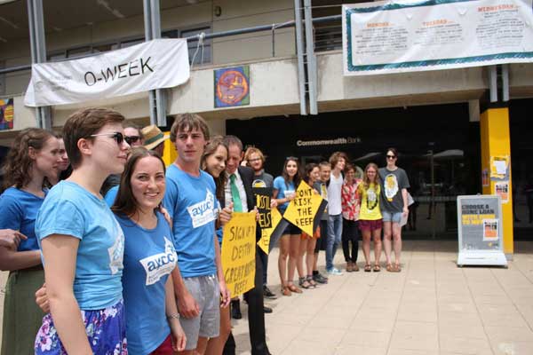 Global Divestment Day protests were staged around the globe, this one targeting the Commonwealth Bank in Australia. Pics from 350 Australia.