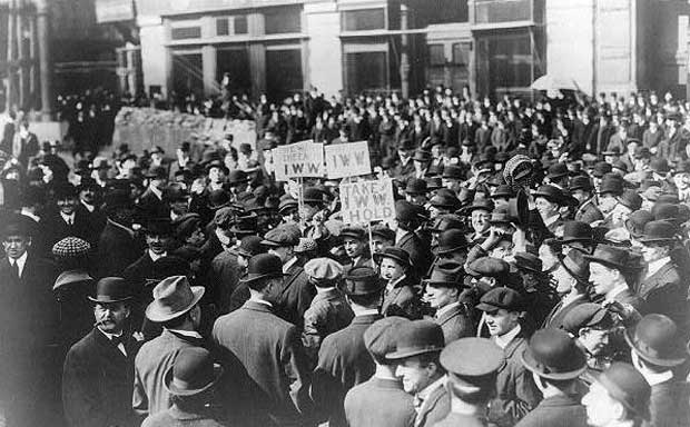 Industrial Workers of the World, during a protest in New York against World War I.