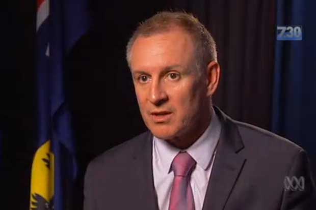 South Australian Premier Jay Weatherill… the image is from an interview with ABC's 7:30 report on a nuclear future.