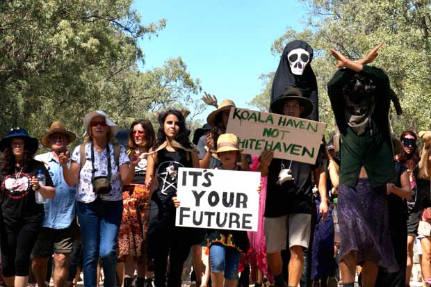 A major protest action at the Leard State Forest earlier this year… dozens were arrested and fines totalled $35,000 for 11 protestors.