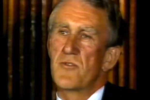 Malcolm Fraser during his concession speech in 1983.