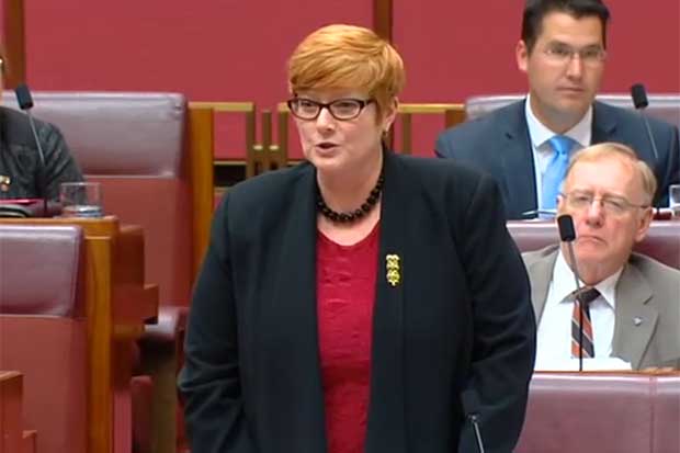 New Minister for Defence, Senator Marise Payne.