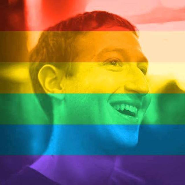Facebook founder Mark Zuckerberg 'rainbow-fies' his display picture