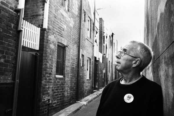 Barney Gardner, born and bred in Millers Point, but being moved out of the suburb as the NSW Government sells the community out from under him. IMAGE: Angela Nicholson.