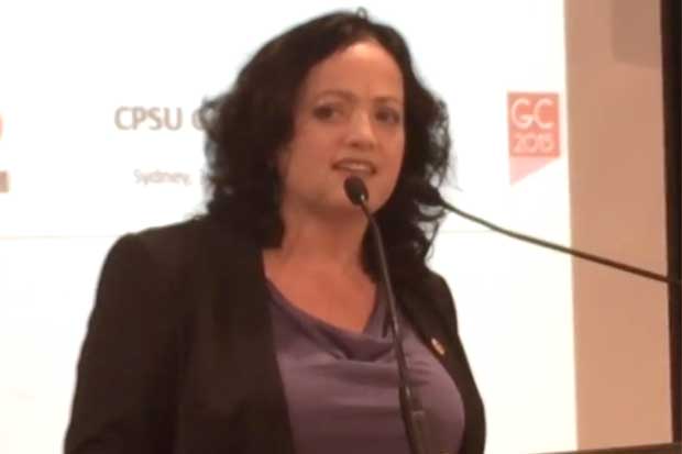 CPSU National Secretary Nadine Flood.