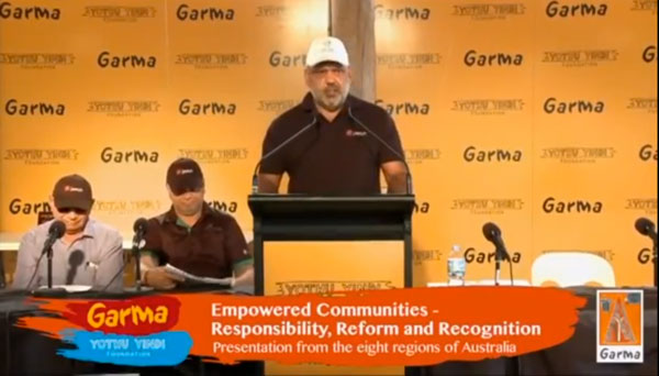 The eloquent Noel Pearson speaking at the 2014 Garma Festival… shortly before telling a Minister of the Crown to 'f**k off'.