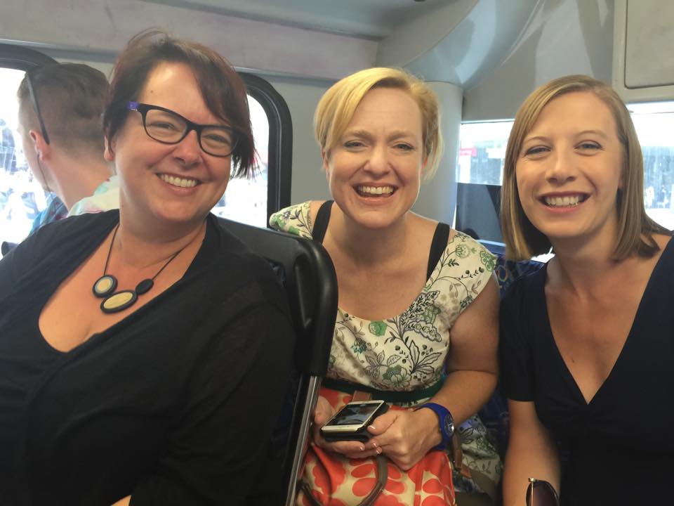 Labor Women: Penny Sharpe with Verity Firth and Summer Hill candidate Jo Haylen.