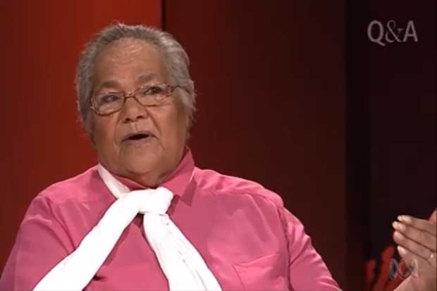 Rosalie Kunoth-Monks, pictured on ABC's Q&A program in 2014.