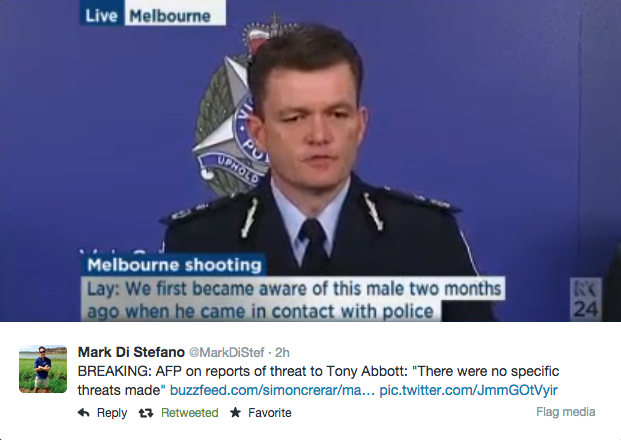 AFP contradict reports that threats were made to the PM