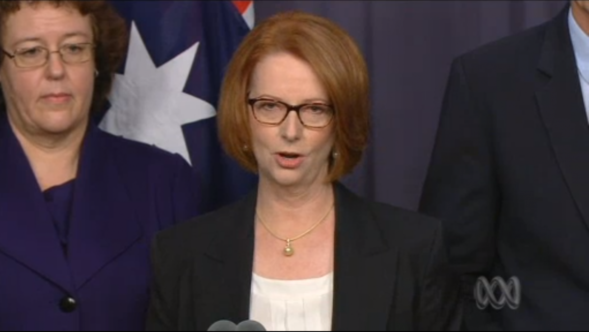 Then PM Julia Gillard Announces the Gonski Reforms in 2013