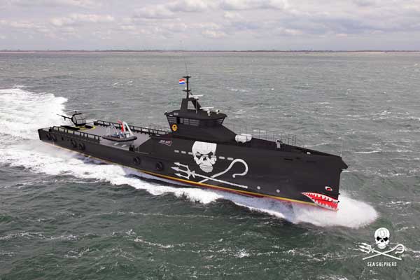 An artist's impression of the Sea Shepherd's new ship