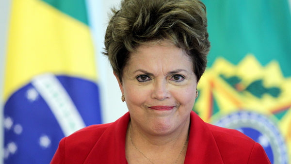 Brazilian president Dilma Rousseff... her fate seems tied to the 2014 World Cup.