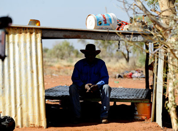 Humpies are routine housing in Central Australia, courtesy of decades of poor government spending.